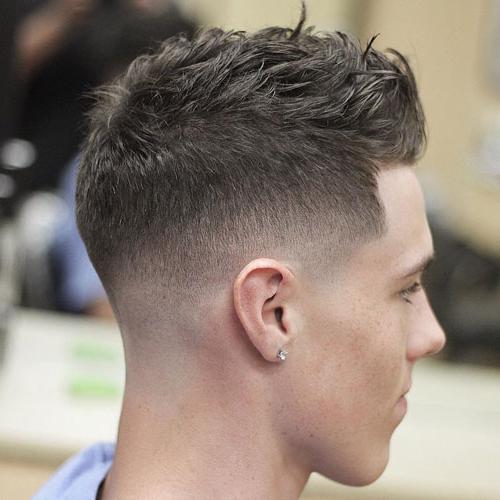 50+ Best Crew Cut Hairstyles For Men Messy Top Crew Cut + Faded Sides