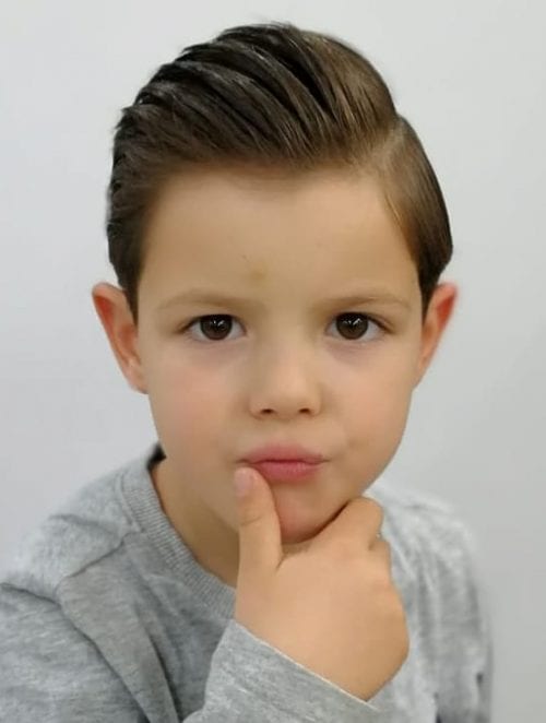 60+ Cute Little Boy Haircuts New Little Boy Hairstyles Side Part And Side Brush Back