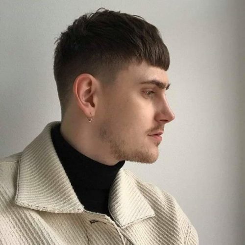 Bangs With Taper Fade Top 35 Best Men’s Haircuts With Bangs Handsome Men’s Fringe Hairstyles
