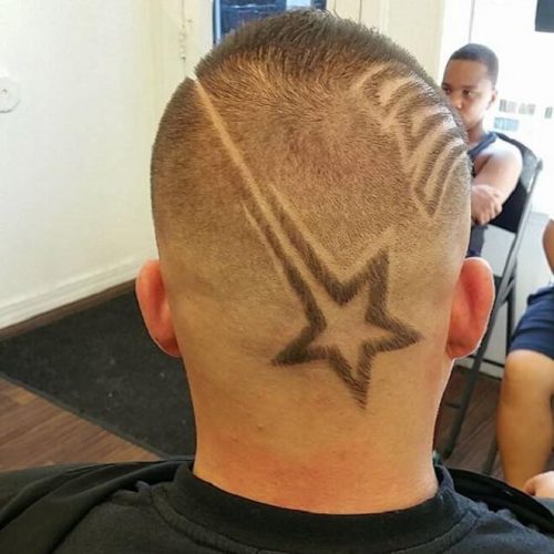 Buzz Cut With Back Star Design 30 Cool Haircuts With Stars Design Unique Star Designs Haircut For Men