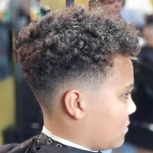 Curly Top With Low Fade Haircut Popular Haircuts For School Boys Cute Hairstyle For School Students
