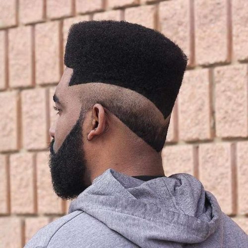 Flat Top + Double V Design At The Back Top 30 Best African American Men's Hairstyles 2020 Cool Haircuts For Black Men