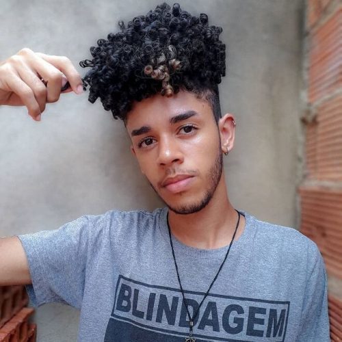 High Top Curly Hair With Taper Side 40+ Best Curly Hairstyles For Men Stylish Men's Curly Haircuts
