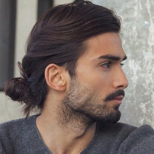 Hipster Low Bun With Beard Top 40 Best Long Hairstyles For Men 2020