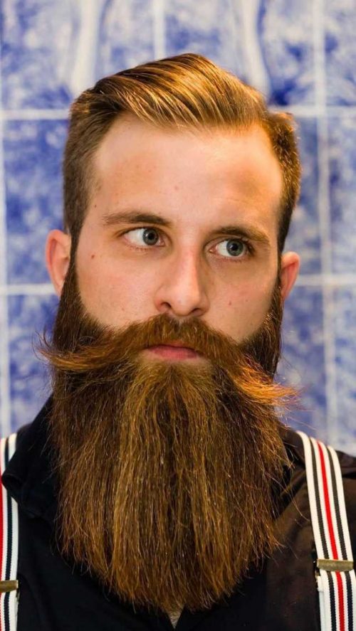 Long Beard Style With Handlebar Mustache Top 30 Best Long Beard Styles For Men Best Men's Long Beard Styles 1