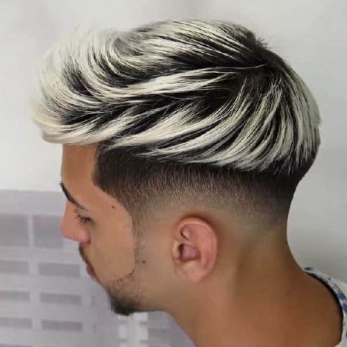 Low Fade With Platinum Highlights 30 Amazing Platinum Blonde Hairstyles For Men Best Men's Blonde Haircuts