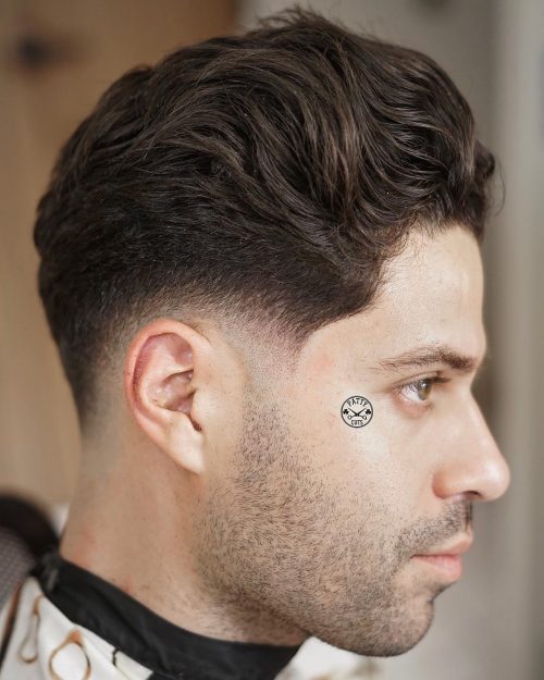 Low Fade With Wavy Medium Length Hair On Top Top 40 Best Men’s Fade Haircuts Popular Fade Hairstyles For Men