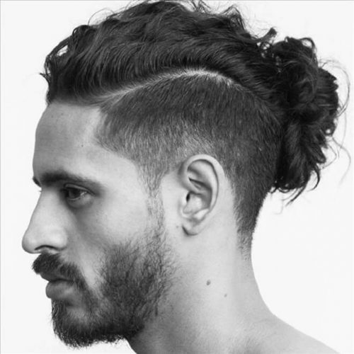 Man Bun With Undercut Top 30 Disconnected Undercut Hairstyles For Men Best Men's Disconnected Undercut Haircuts