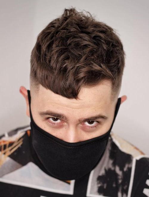 Masked Stranded Fringe With Side Brushed Messy Top 35 Best Men’s Haircuts With Bangs Handsome Men’s Fringe Hairstyles