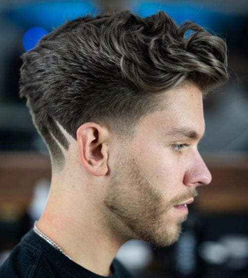 Messy Waves With Shaved Neckline Top 30 Wavy Hairstyles For Men Best Men's Wavy Hairstyles 2020
