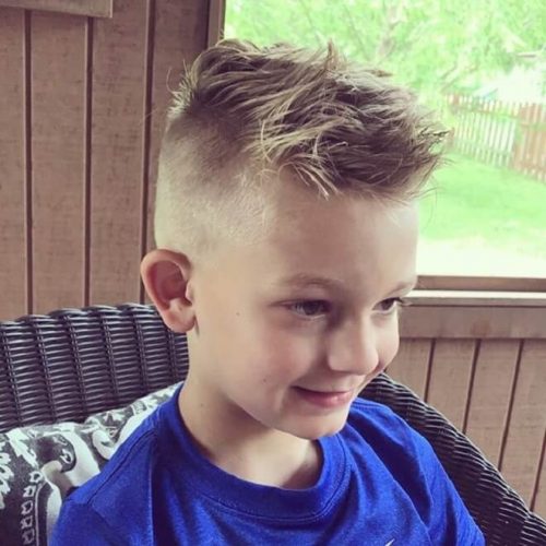 Popular Haircuts For School Boys Cute Hairstyle For School Students Textured Spiky Haircut With Fade