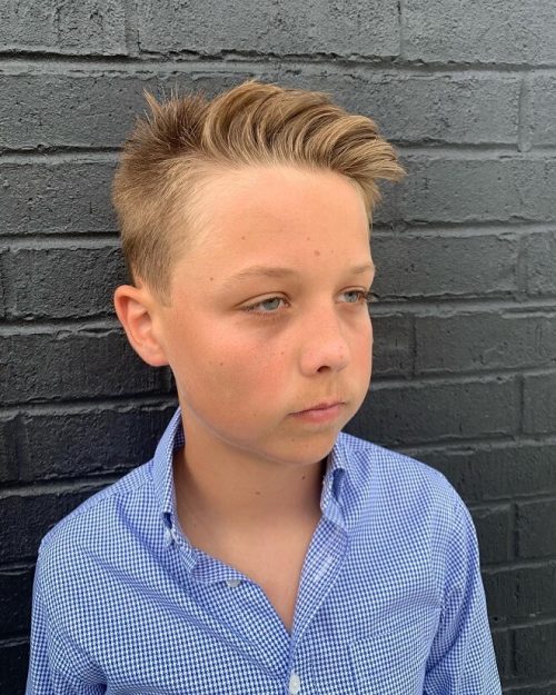 School Boys Side Fringe Haircut