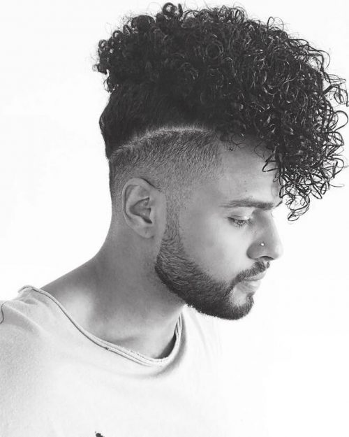 Taper Fade With Long Angular Curls 40+ Best Curly Hairstyles For Men Stylish Men's Curly Haircuts