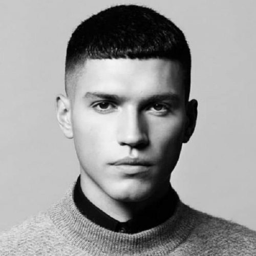 Tapered Crew Cut Top 35 Best Men’s Haircuts With Bangs Handsome Men’s Fringe Hairstyles