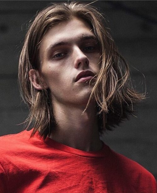 The Center Parting Top 40 Best Long Hairstyles For Men 2020