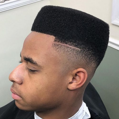 Top 20 Best Box Style Haircuts For Men Cool Afro Box Fade Hairstyles High Box Cut With Short Line Part