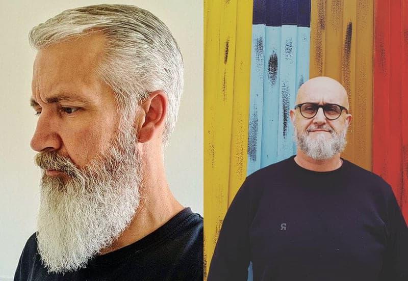 Top 20 Best Men's Beard Color How To Dye Your Beard Classic Grey Beard
