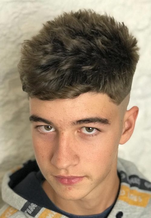 Top 25 Best Teenage Guys Hairstyles Haircuts For Teen Boys Long Curly French With Side Line Design