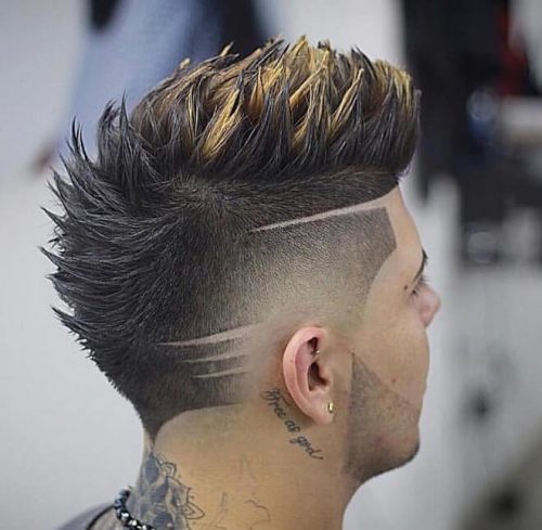 Top 30 Disconnected Undercut Hairstyles For Men Best Men's Disconnected Undercut Haircuts Fohawk Haircut With Highlights
