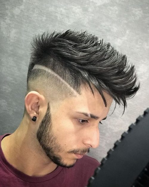 Top 30 Disconnected Undercut Hairstyles For Men Best Men's Disconnected Undercut Haircuts Spiky Faux Hawk With Undercut