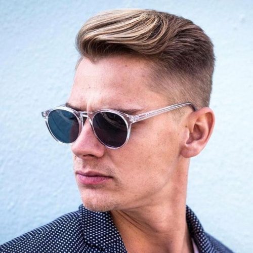 Top 35 Best Business Hairstyles For Men Classic Businessman Haircuts 2020 High Taper With Side Swept Fringe