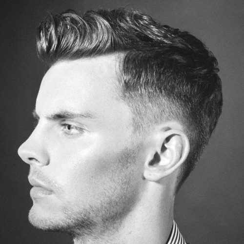 Top 35 Best Business Hairstyles For Men Classic Businessman Haircuts 2020 Short Pompadour With Low Fade