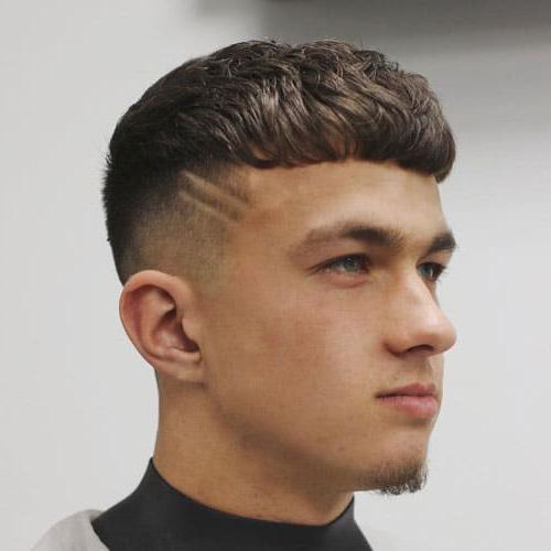 Top 35 Best Men’s Haircuts With Bangs Handsome Men’s Fringe Hairstyles High Skin Fade With Cropped Fringe