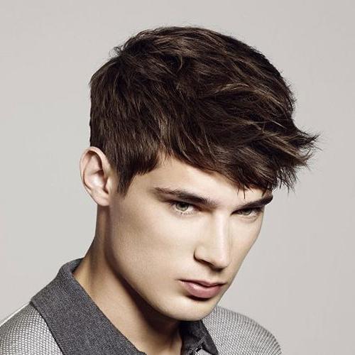 Top 35 Best Men’s Haircuts With Bangs Handsome Men’s Fringe Hairstyles Short Sides With Angular Fringe