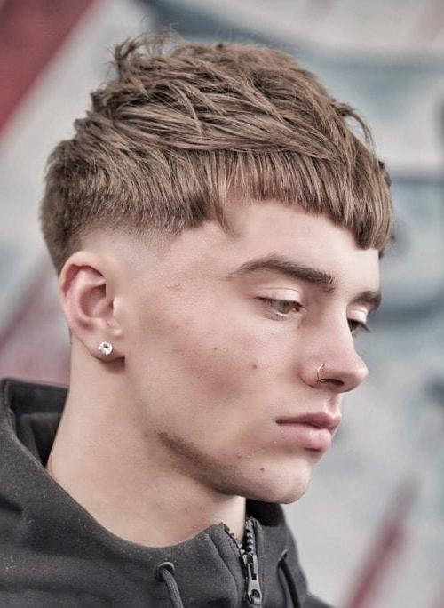 Top 35 Best Men’s Haircuts With Bangs Handsome Men’s Fringe Hairstyles Temple Fade With Textured Fringe Haircut
