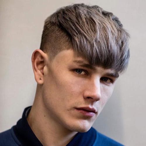 Top 35 Best Men’s Haircuts With Bangs Handsome Men’s Fringe Hairstyles Thick Straight Fringe With High Taper