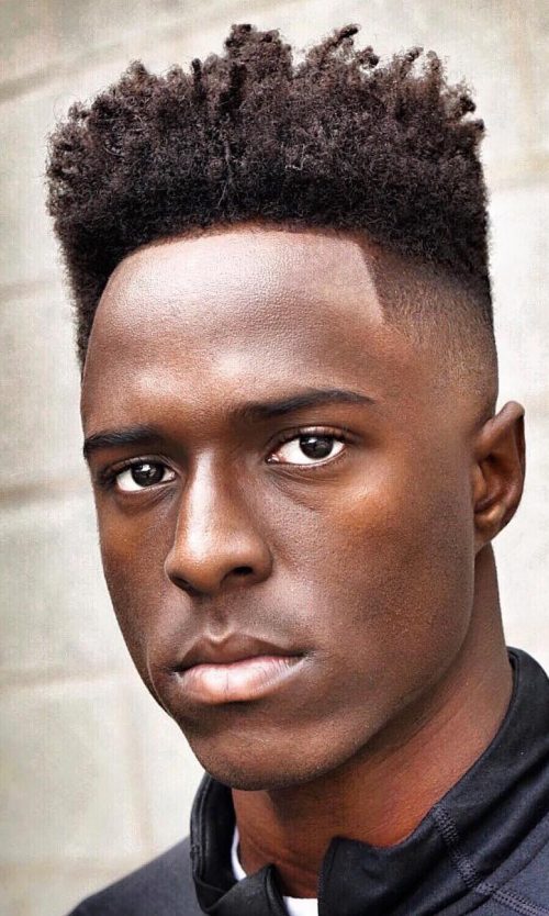 Top 40 Best Afro Hairstyles For Men Brush Up Taper Fade