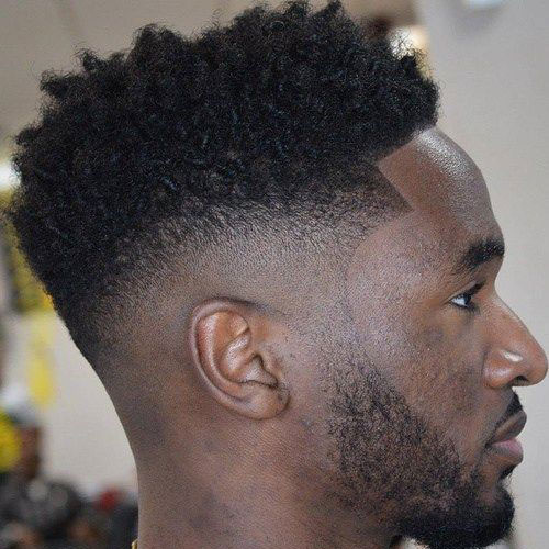 Top 40 Best Afro Hairstyles For Men Curly Afro High Fade Edge Up