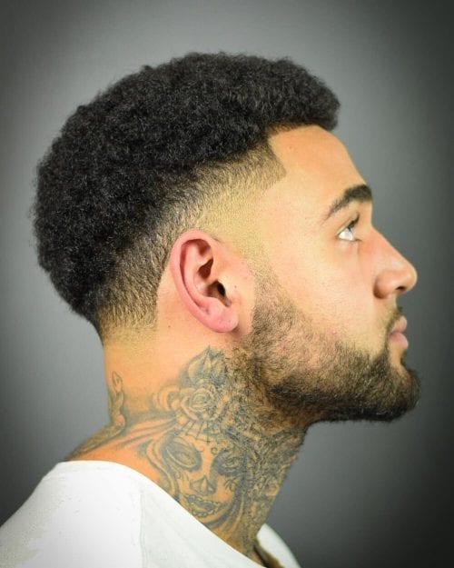 Top 40 Best Afro Hairstyles For Men Low Bust Temple Fade