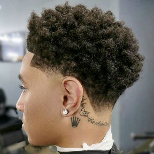Top 40 Best Afro Hairstyles For Men Low Fade Short Afro With Curls