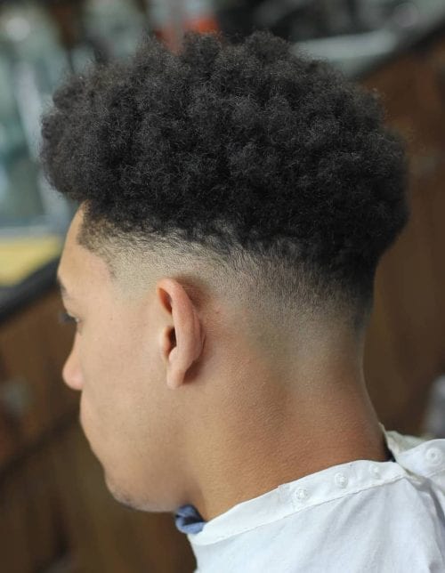 Top 40 Best Afro Hairstyles For Men Neat Afro Mid Fade With High Volume