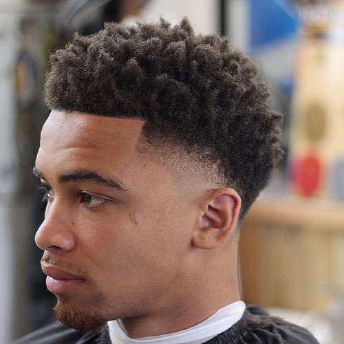 Top 40 Best Afro Hairstyles For Men Textured Afro Temp Fade