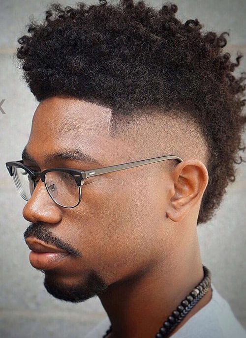 Top 40 Best Afro Hairstyles For Men Mohawk Afro With High Fade