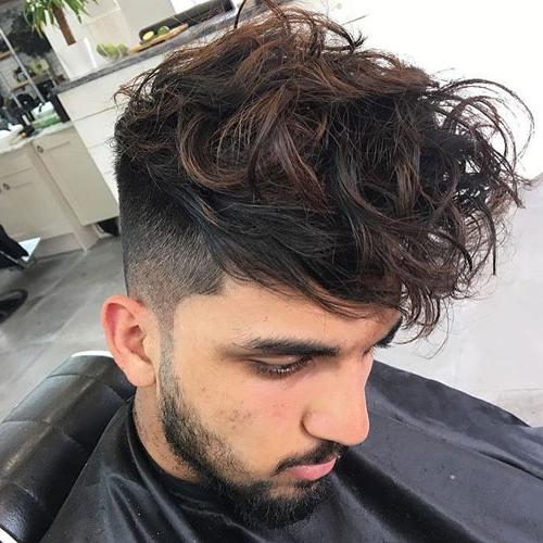 Top 40 Best Long Hairstyles For Men 2020 Tousled Long Fringe With Taper Fade