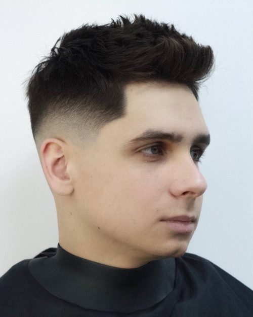 Top 40 Best Men’s Fade Haircuts Popular Fade Hairstyles For Men Textured Quiff With Classic Taper Fade