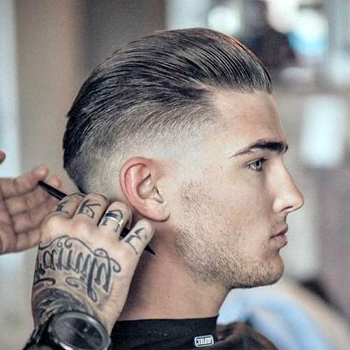 Top 40 Cool Slicked Back Hairstyles For Men Best Men's Slicked Back Haircuts 2020 Low Fade With Slicked Back Haircut
