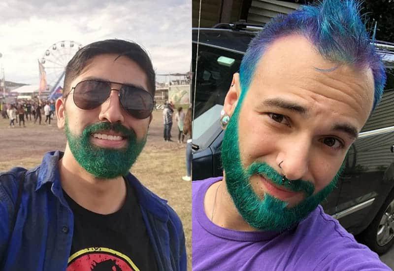 Beard Colour Teal Green Top 20 Best Men's Beard Color How To Dye Your Beard