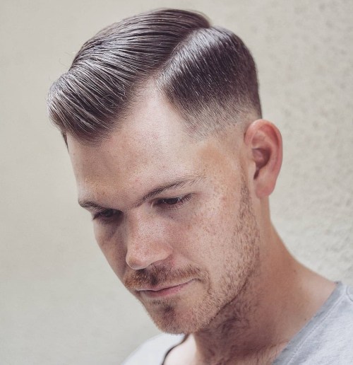 Combover With Taper Fade For Receding Hairline Top 20 Balding Men's Short Haircuts Best Hairstyles For Balding Men