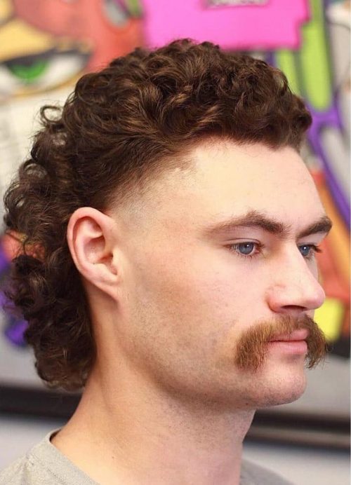 Curly Hairstyles For Men Mullet Temple Fade 40+ Best Curly Hairstyles For Men Stylish Men's Curly Haircuts