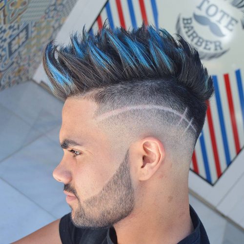 Fade Haircut With Spiky Mohawk Top 40 Best Men’s Fade Haircuts Popular Fade Hairstyles For Men