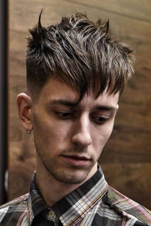 Faux Hawk Straight Down Top 35 Best Men’s Haircuts With Bangs Handsome Men’s Fringe Hairstyles