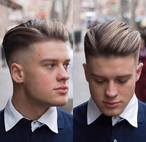 Mens Hairstyles Slicked Back Side Part