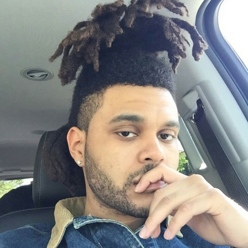Dreads Tied Up Top 30 The Weeknd Hairstyles & Haircuts