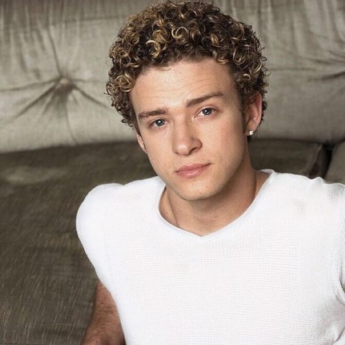 Justin Timberlake Bleached Curls Hairstyle