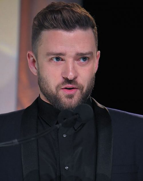 Justin Timberlake Quiff Hairstyle With Beard Style