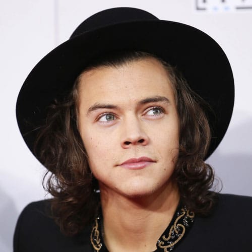 Medium Harry Styles Haircut With Hat